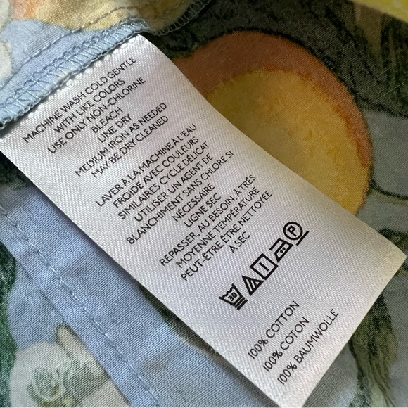 Anthropologie Somerset Maxi Dress Tiered Iris Blue Lemon Print Dress Women’s XL - Picture 14 of 14